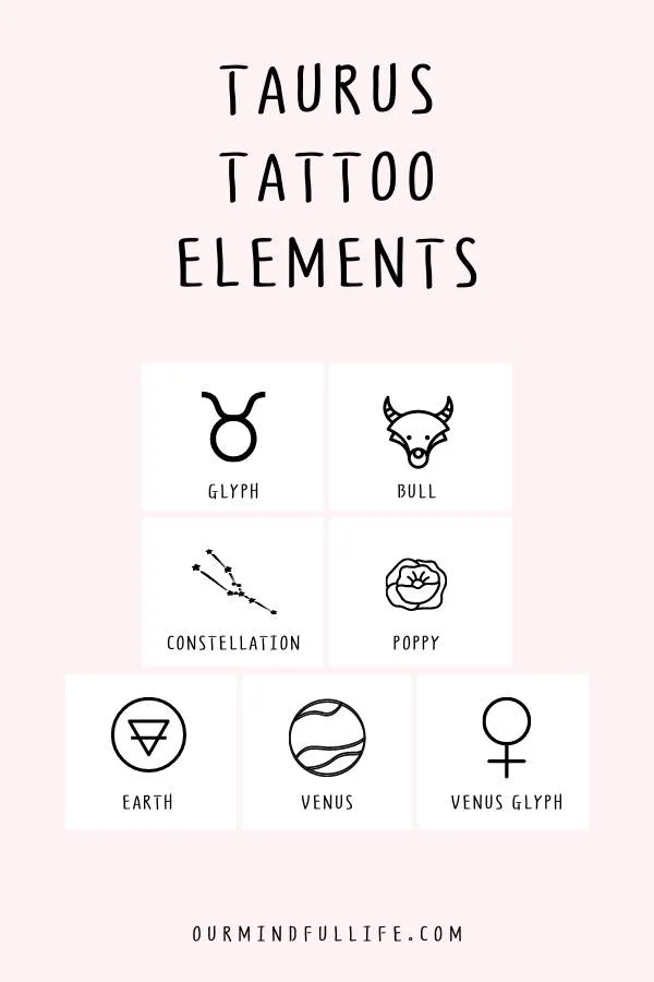 52 Gorgeous Taurus Tattoos with Meaning  Our Mindful Life