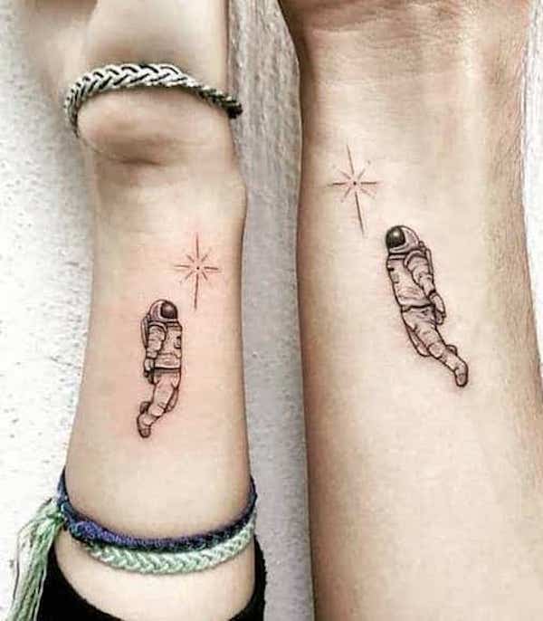 Astronaut tattoos for explorers by @ink_h