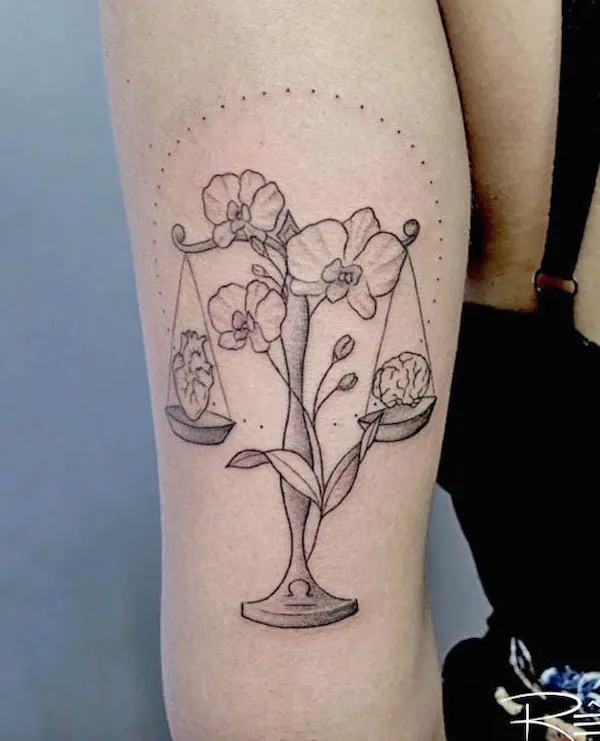 Libra tattoo by @rekabittencourt