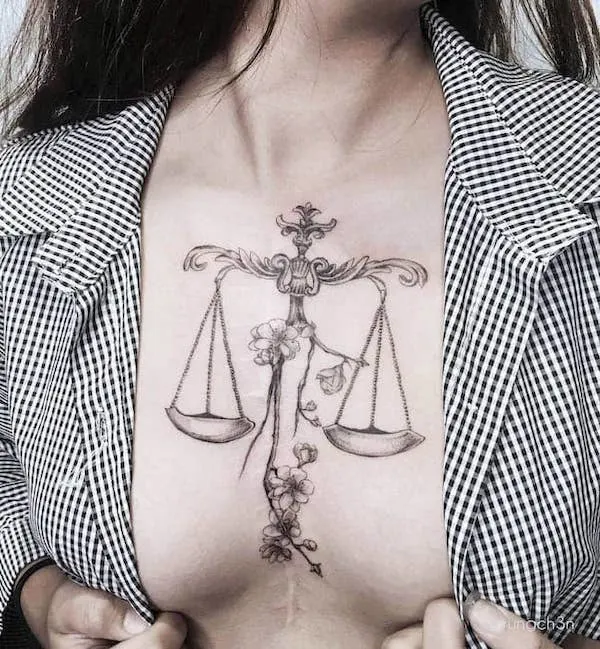 Libra tattoo by @rungch3n