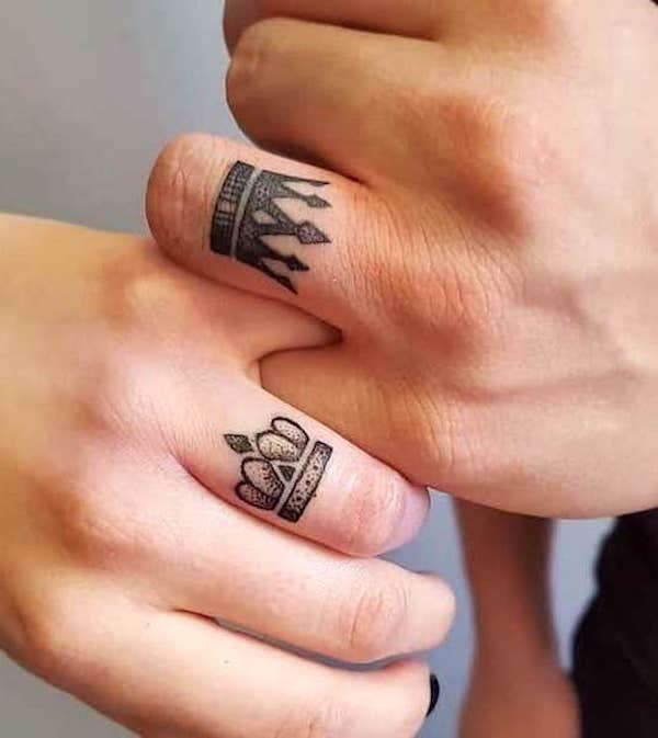 Husband and wife tattoos. Me and my husband got this for our 1 year  anniversary. | Tatouage femme, Tatouages couple marié, Tatouage couple