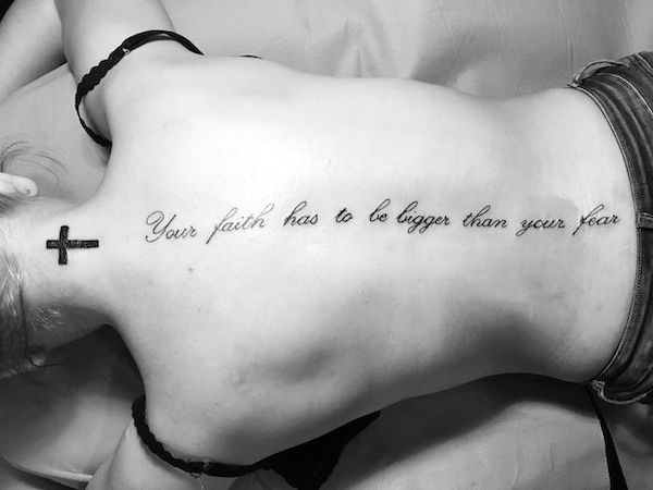 If not now then when lettering tattoo located on the