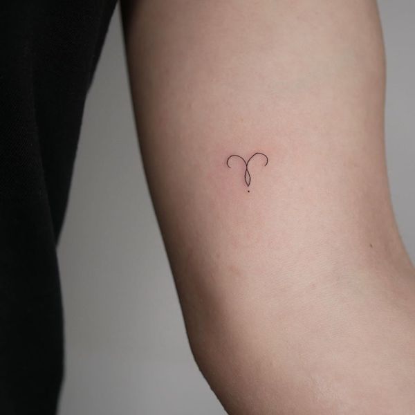 aries symbol tattoo