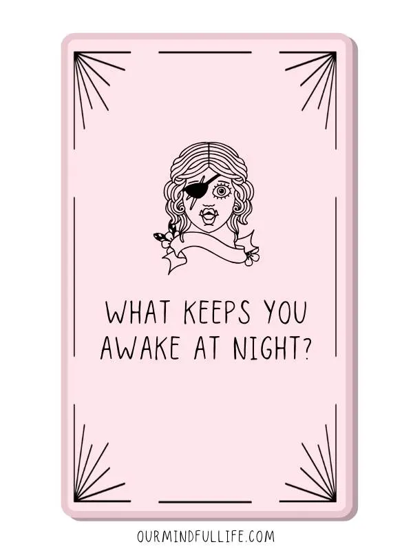What keeps you awake at night?- self-discovery journal prompts and self-awareness questions - OurMindfulLife.com