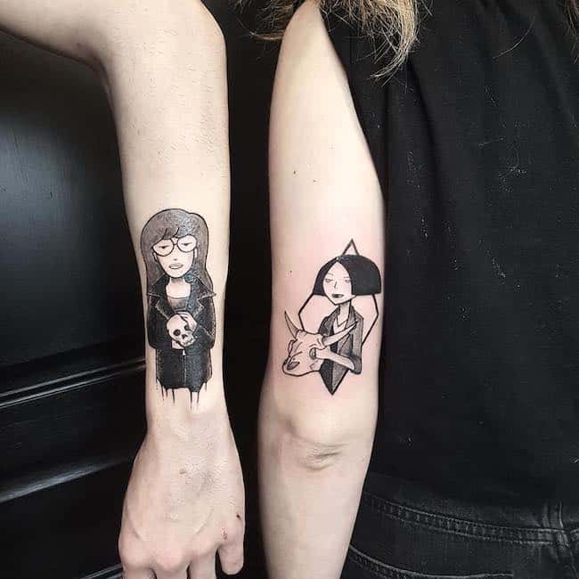 Cute tattoos for best friends by @leiden.art