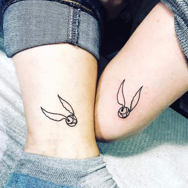 Harry Potter Tattoos for BFFs by @kayleyherbruck