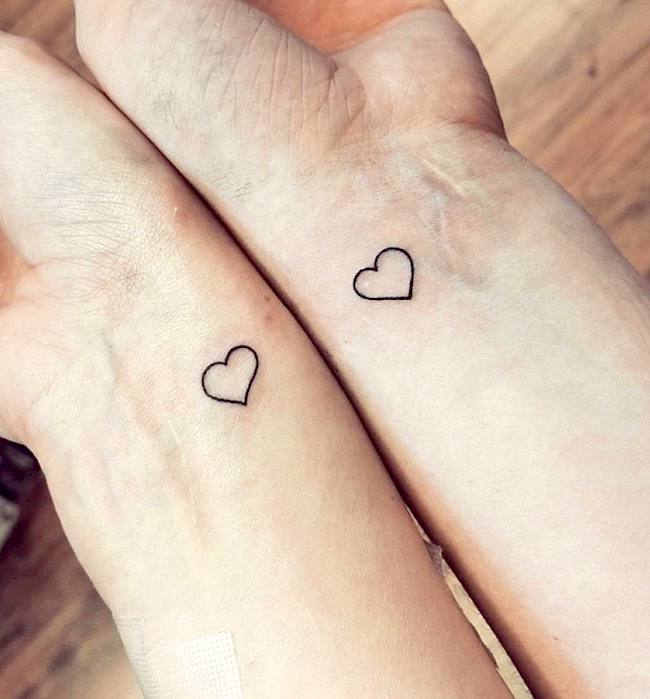 Small heart tattoos to honor your friendship by @ellaaqq