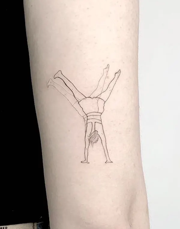 A cartwheel tattoo by @_dudink - Unique zodiac tattoos for Libra women