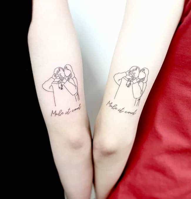 friendship tattoo by @tattooist_neat