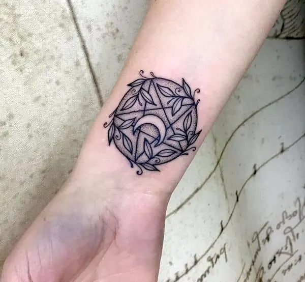 Pentacle tattoo 🖤 books are open and walk ins are welcome! #tattoo #t... |  TikTok
