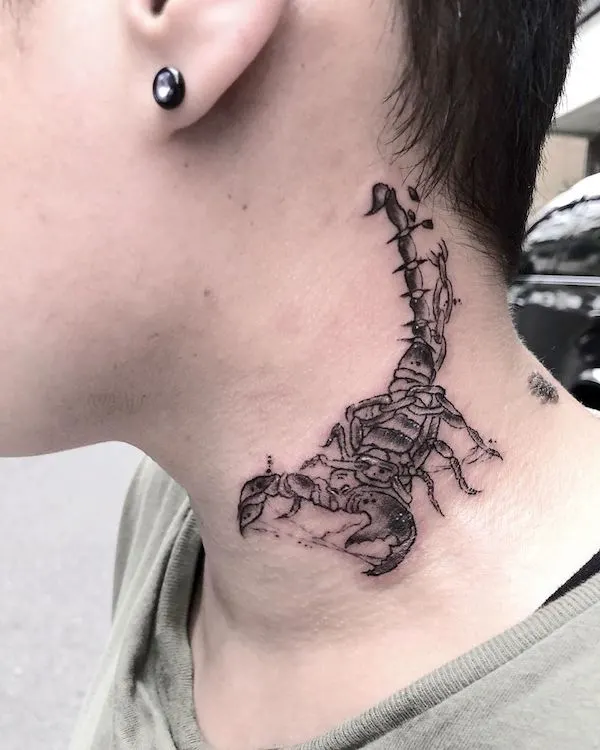 Scorpion in chains @minibarbra18- Stunning Scorpio tattoos for men