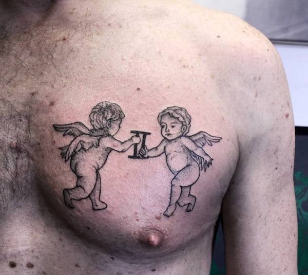 The Cupids by @saint_anthony_tattoo - Unique Gemini tattoos for men
