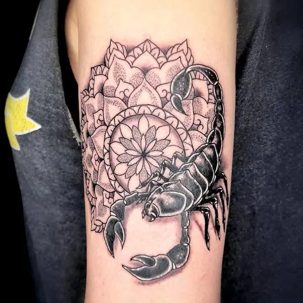 Scorpio mandala by @taleahnaomitattoos - Stunning Scorpio zodiac tattoos
