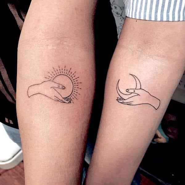 I will give you all by @moonlitequeenartist- Stunning unisex matching tattoos for siblings