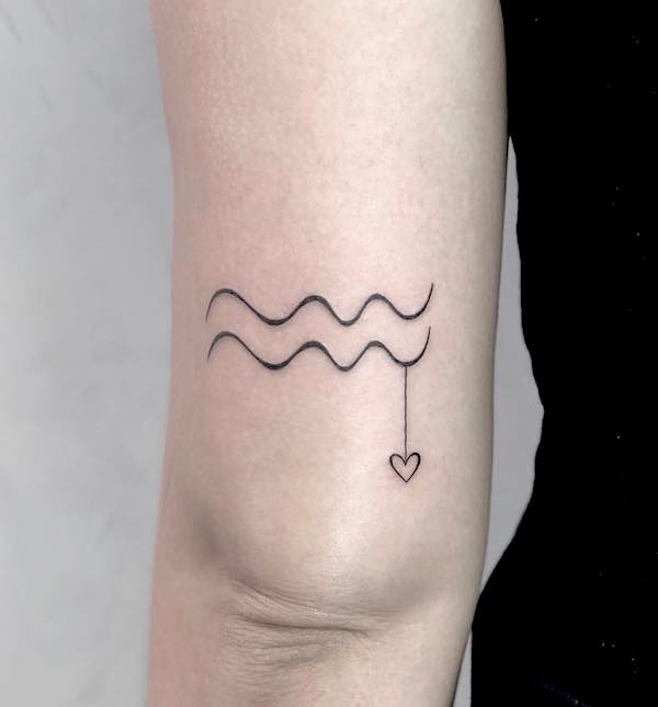 An Aquarius glyph with a cute twist by @rekabittencourt