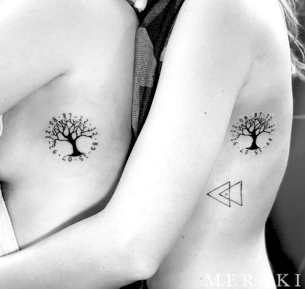Tree of life rib tattoos by @merakitattoostudio - Meaningful tattoos for sisters