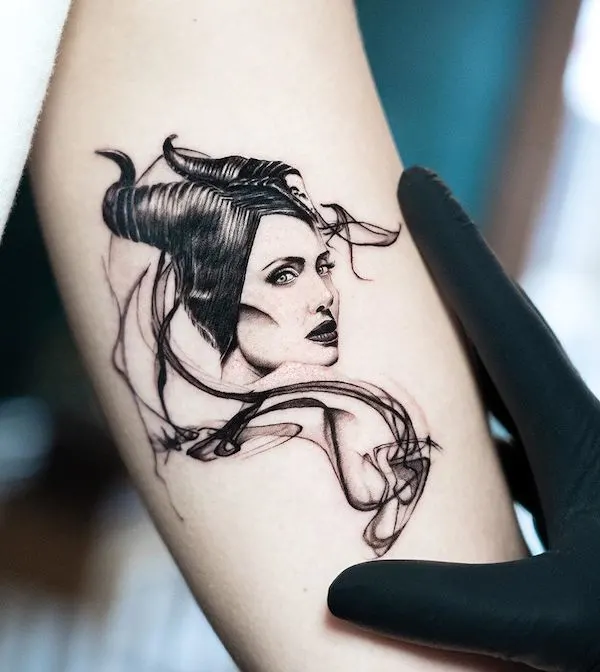 Details more than 74 small minimalist small maleficent tattoo latest