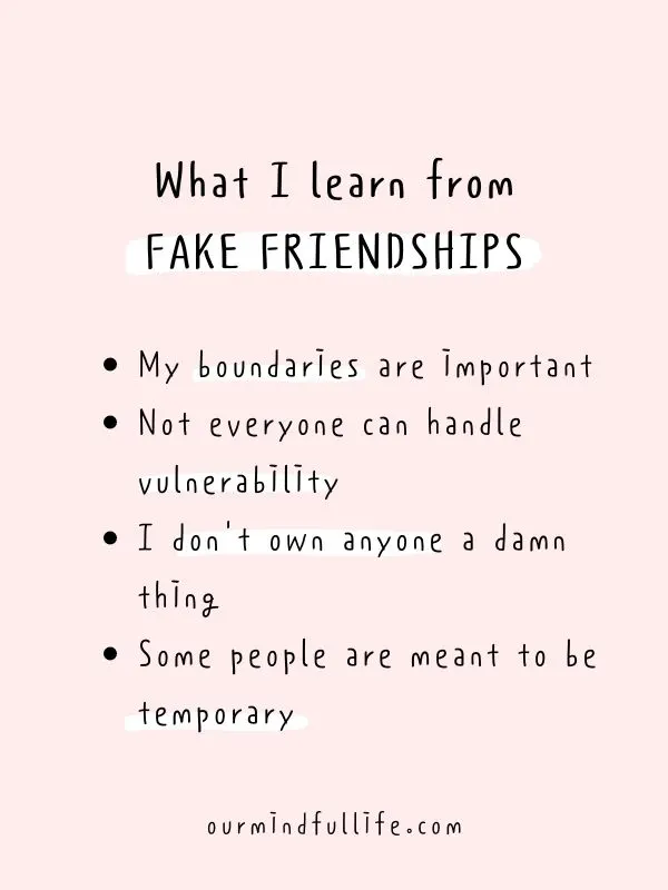 A Thank-you Letter To My Fake Friends - Our Mindful Life