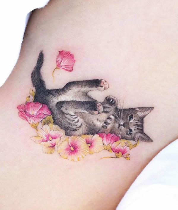 Cat Tattoos on Instagram Kitty tattoo by pawtattoo cattattoo  cattattoos kittytattoos