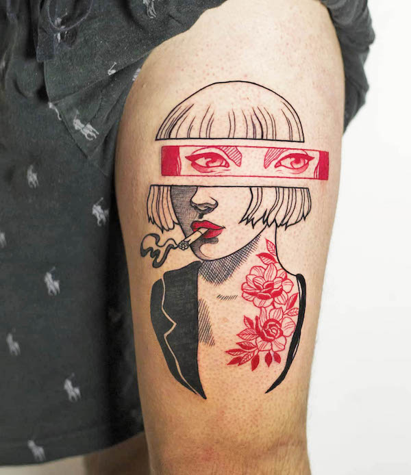 Japanese comic tattoo by @pemynism