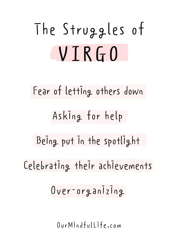 Things Virgo struggle with - relatable Virgo quotes about Virgo problems, Virgo facts and Virgo personality traits