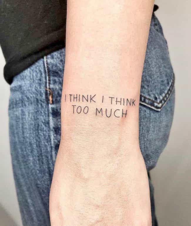 Tattoo for overthinkers by @michilove