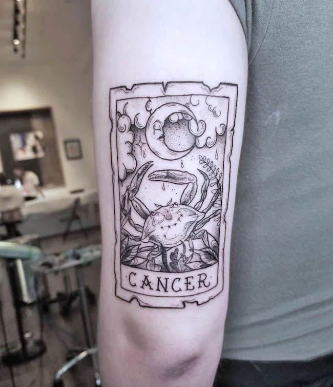 Cancer tarot card tattoo
