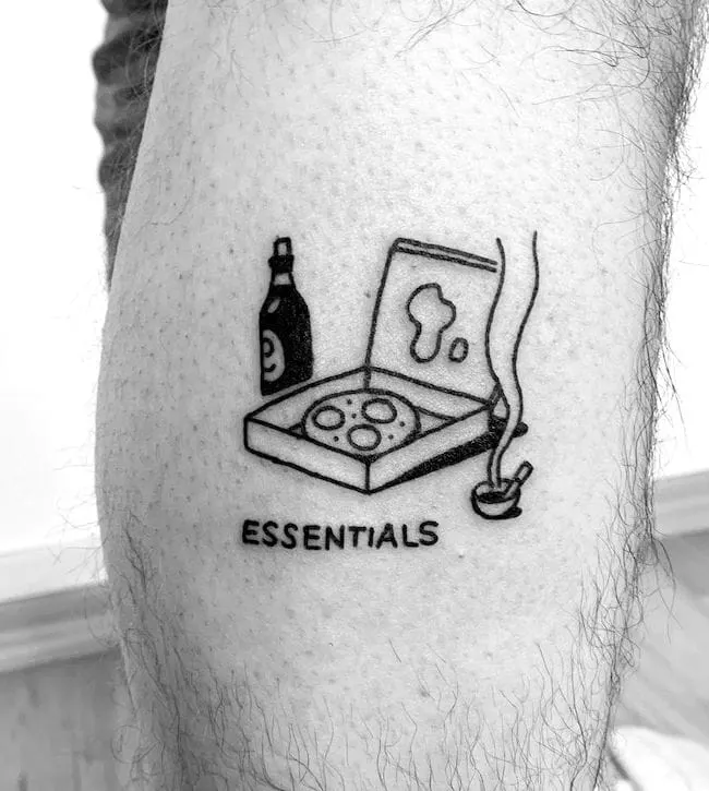 Lockdown essentials - a creative tattoo by @esco_zcc