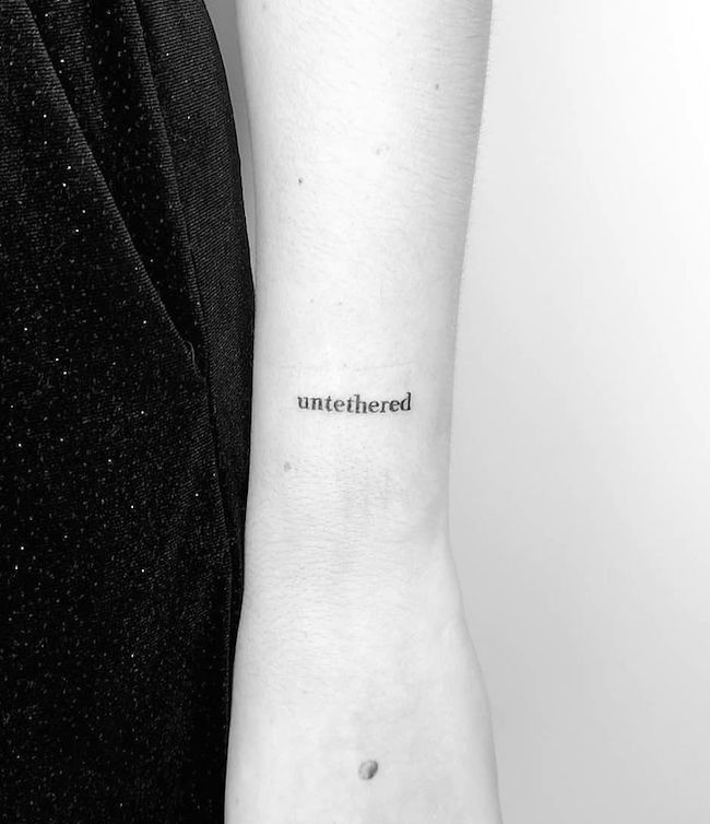 Powerful words tattoo