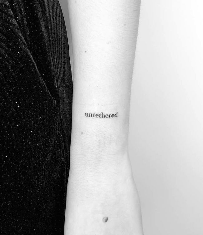 40 Awesome Minimalist OneWord Tattoo Ideas  Millions Grace  Word tattoos  Hand tattoos One word tattoo