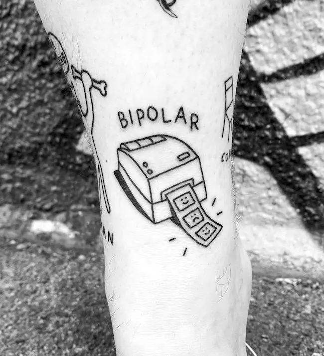 Bipolar - Inspiring one word tattoo by @esco_zcc