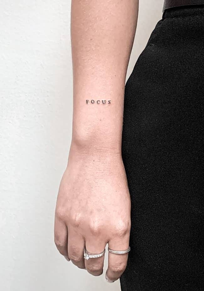 40 Awesome Minimalist OneWord Tattoo Ideas  Millions Grace  Word tattoos  Hand tattoos One word tattoo