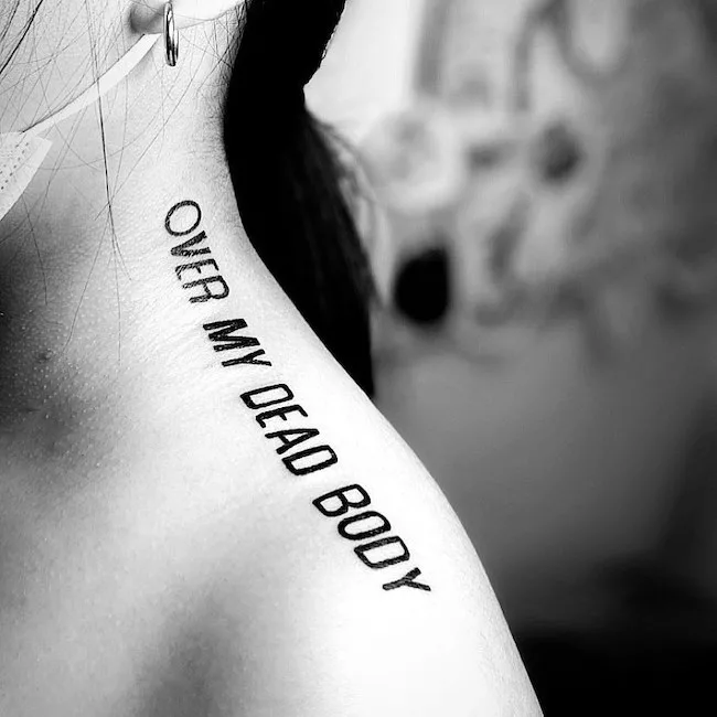 Inspiring quote tattoo by @so.tattoo_studio
