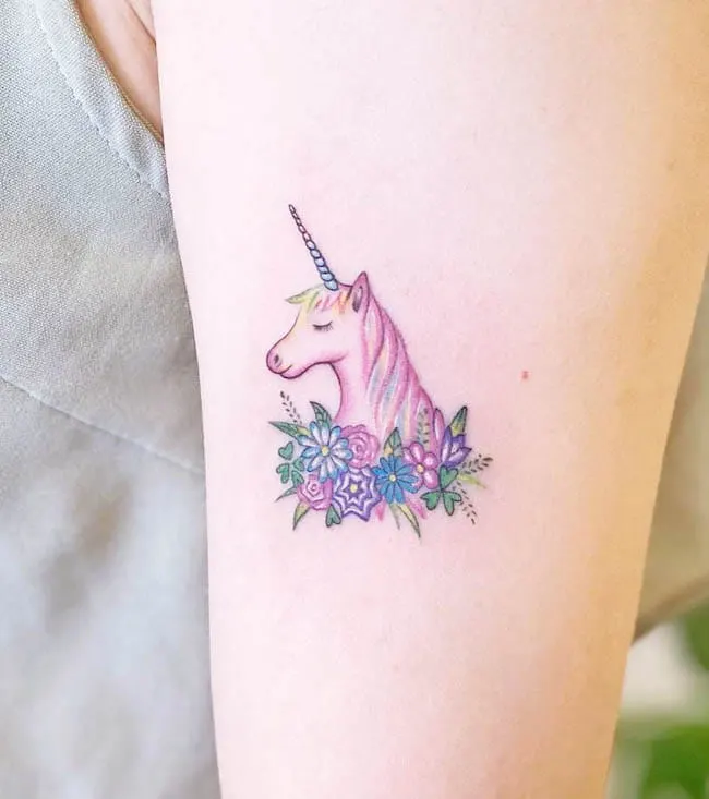 Beautiful unicorn tattoo
