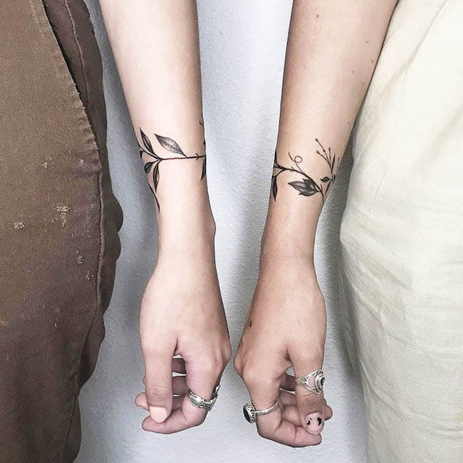 Matching BFF tattoos by @inkaddictapparel
