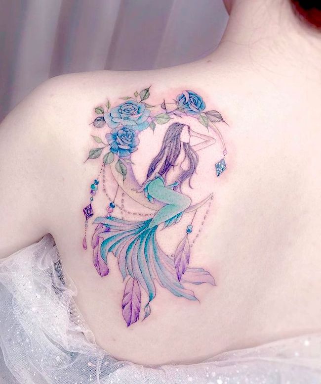 Mermaid tattoo by @bel_tattoo