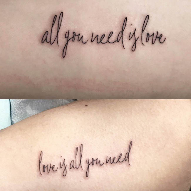 Mother-daughter tattoo by @muletattoo - Meaningful mother-daughter quote tattoos