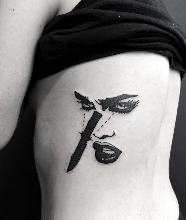The deadly glare _ badass tattoo for women by @johnnygloom - Stunning Badass Tattoos For Women