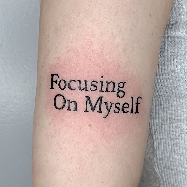 Tattoo uploaded by Hayden • Focus #linework #lettering #blackandwhite •  Tattoodo