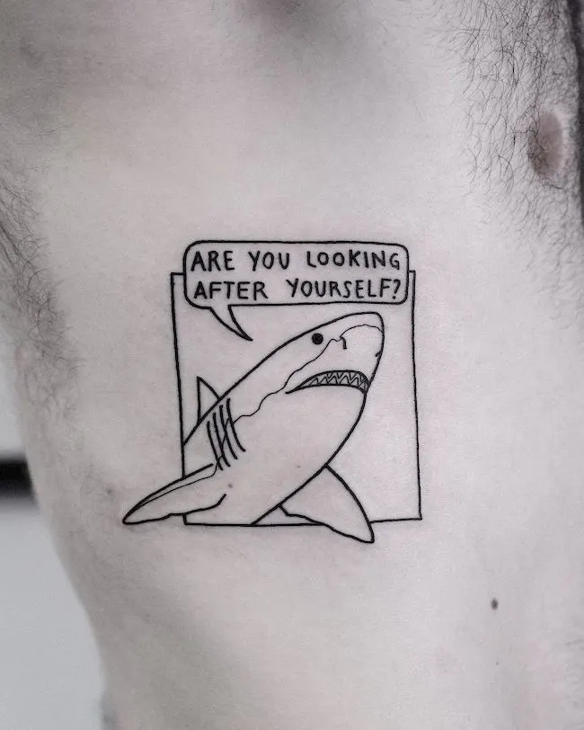 A reminder tattoo on the ribcage by @fecanes
