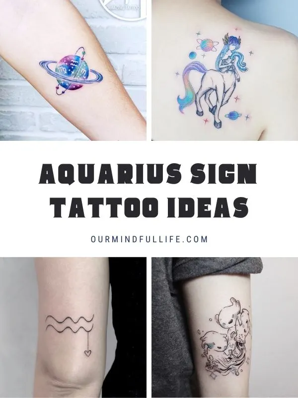From small Aquarius glyph to bold Water Bearer designs, these Aquarius tattoos and with meanings will compliment your uniqueness.