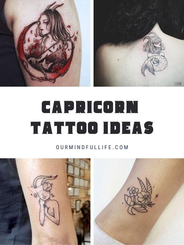 Female capricorn tattoo designs