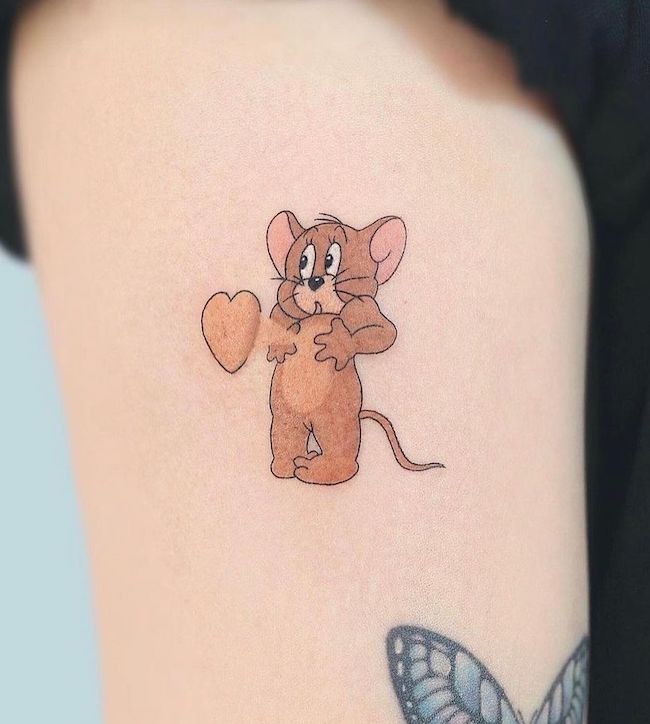 Jerry from Tom and Jerry by @tattoo.pencil