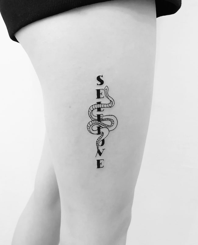 Self love is the best love tattoo by @tttypoholic