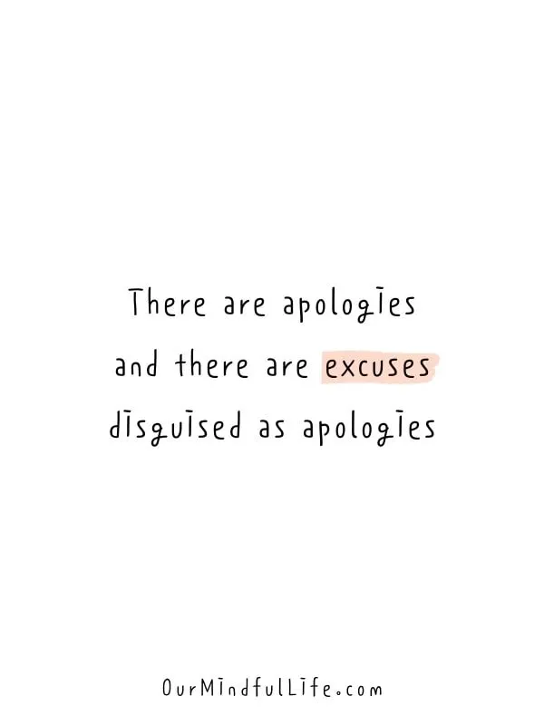 There are apologies, and there are excuses disguised as apologies.