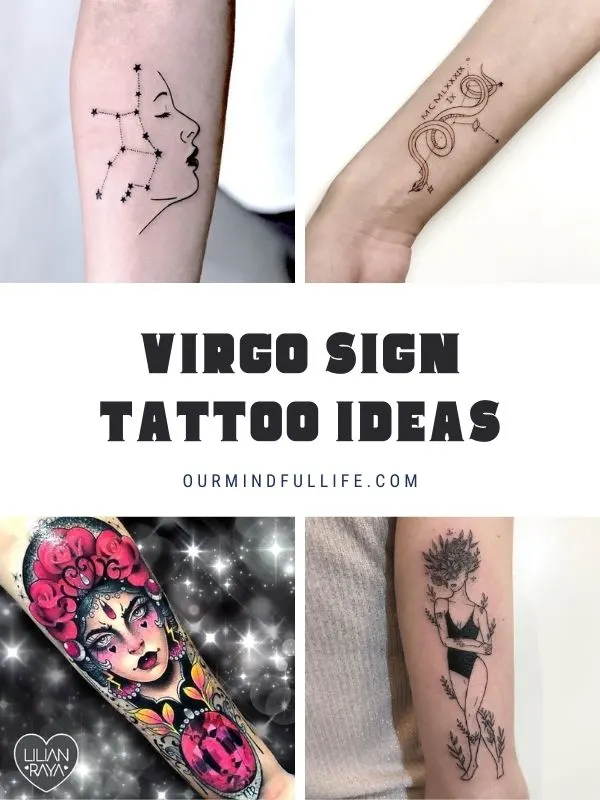 Hand Poke Abstract Virgo Tattoo Design – Tattoos Wizard Designs