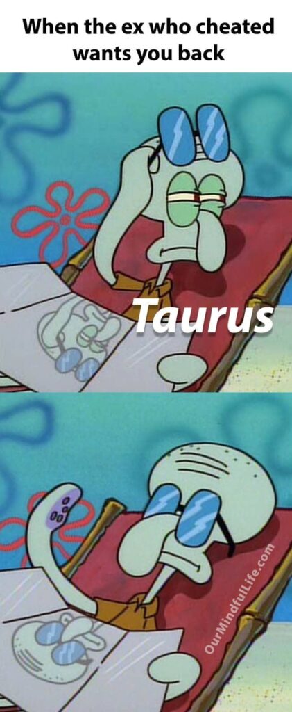 When ex wants you back_ funny Taurus memes
