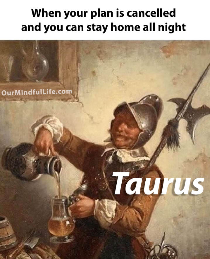 When plans are canceled_ funny Taurus memes
