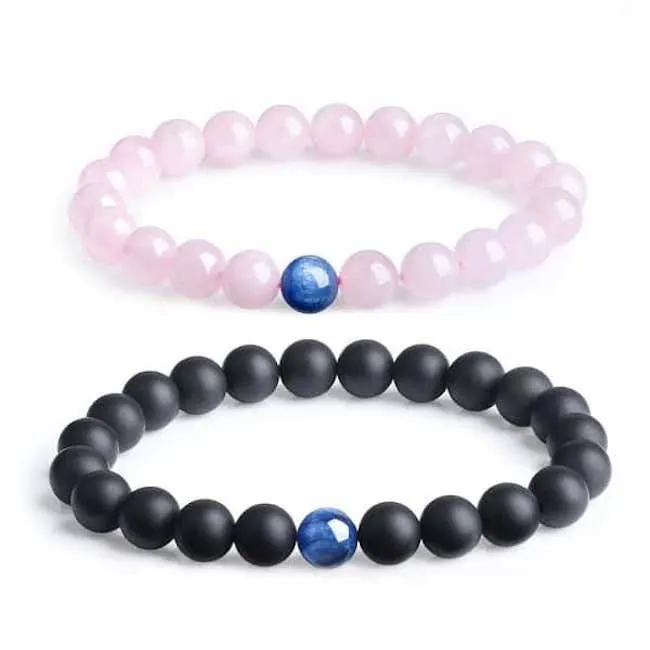 A pair of crystal bracelets to invite good vibes - Sweet gifts for long-distance couples