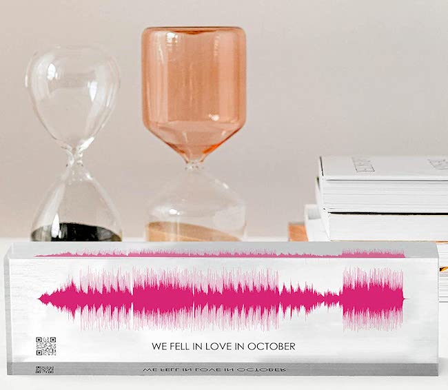 Customized voice message sound wave art - Sweet gifts for long-distance couples